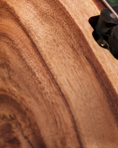 A Llamas guitar body: wood grain