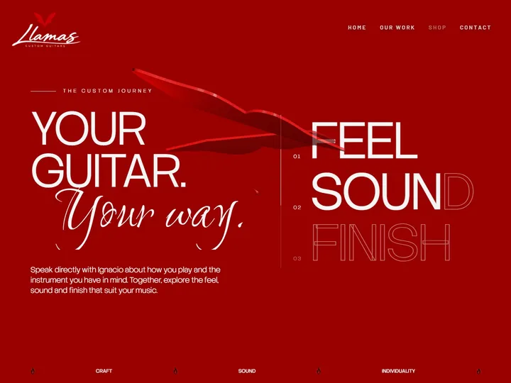 The Llamas website: “Your guitar. Your way.”